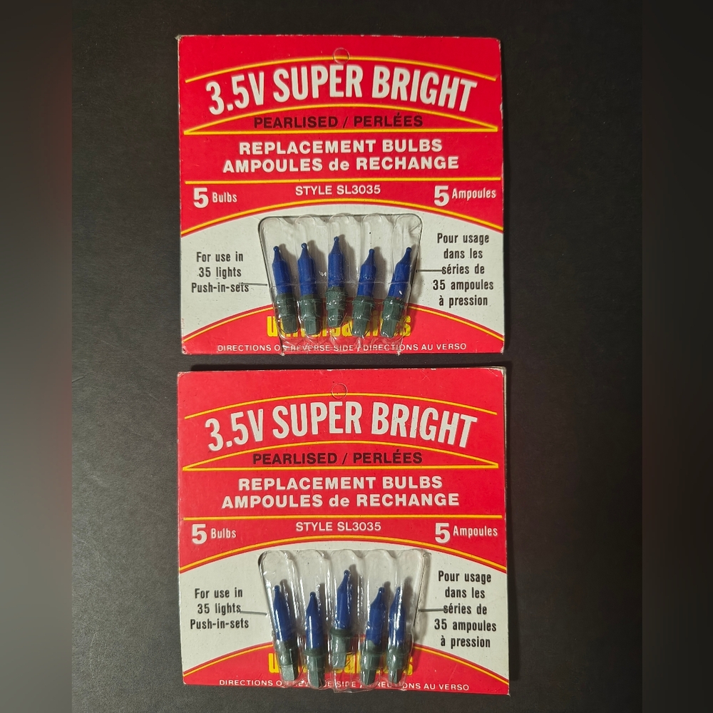New 2 Packs of 3.5V Super Bright Pearilised Replacement 5 Bulbs